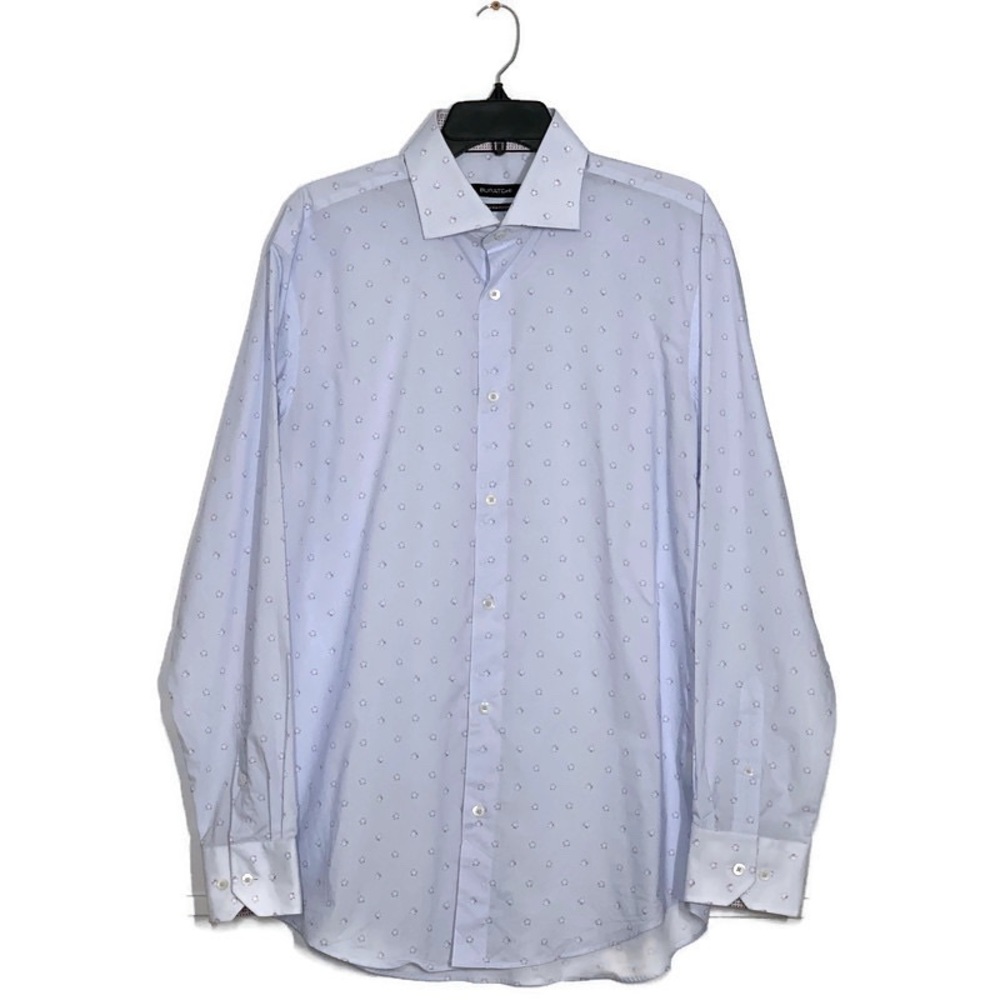 BUGATCHI Long Sleeve Floral Print Dress Shirt